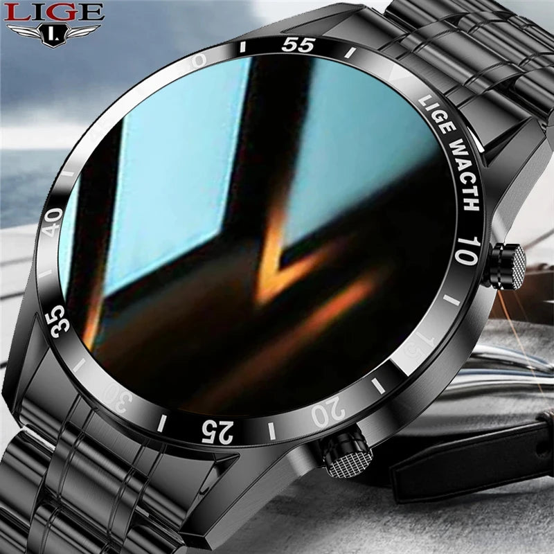 LIGE 2021 New Men Smart Watch Bluetooth Call Watch IP67 Waterproof Sports Fitness Watch For Android IOS Smart Watch 2021 + Box|Smart Watches| - AliExpress
